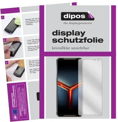 Produktbild von 2x Schutzfolie für Asus ROG Phone 2 klar Displayschutzfolie Folie Display Schutz dipos