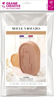 Image de Graine Creative Moule à bougies en plastique Line Art 2 pièces Faire ses propres bougies