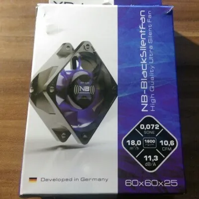 Produktbild von Noiseblocker BlackSilentFan XR1, Computergehäuse, Ventilator, 6 cm, 1600 RPM, 11 dB, 18 m³/h