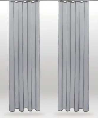 Produktbild von 2er Pack Gardine Transparent Noella Universalband, Größe: 140 x 245cm (Grau)