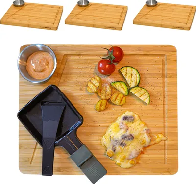 Immagine prodotto di Tagliere per raclette per 4 persone con ciotola per salsa