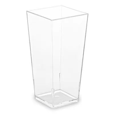 Produktbild von 200x Fingerfood-Becher eckig klar 85 ml PS 4 x 4 x 8,2 cm