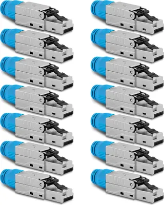Produktbild von Netzwerkstecker Cat8 CAT8.1 RJ45 Stecker 14 Steckverbinder werkzeuglos geschirmt