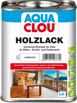Produktbild von Holzlack L11 farblos seidenmatt 750 ml
