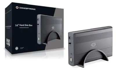 Produktbild von Conceptronic CHD3SU, HDD-Gehäuse, 3.5", SATA, Serial ATA II, Serial ATA III, 0,48 Gbit/s, USB Anschluss, Schwarz
