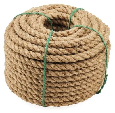 Image de 30 mètres de corde en jute tressée, idéale pour les travaux créatifs