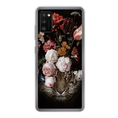 Produktbild von MuchoWow® Handyhülle Schutzhülle Hülle für Samsung Galaxy A41 Blumen - Jan Davidsz de Heem - Tiger - Gemälde - Stillleben - Alte Meister Silikon Softcase Handy Hülle - Mobiltelefon