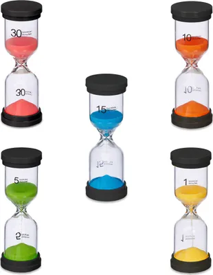 Produktbild von relaxdays Sanduhren 5er Set