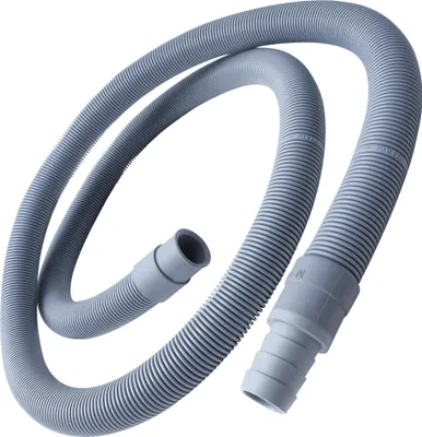 Produktbild von Gewellter Ablaufschlauch 150cm 19x24mm gerade Gummiverschraubung für Waschmaschine