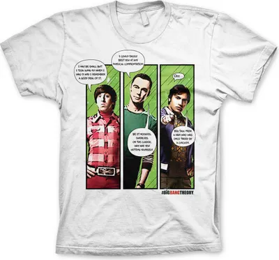 Immagine prodotto di TBBT - Maglietta Superhero Quips - Grande - Bianco