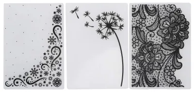 Prägeschablonen 3er-Set für Karten, DIY, Scrapbooking