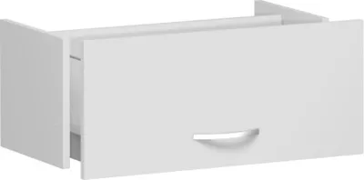 Produktbild von Geramöbel Hängeregistraturschublade für Korpusbreite 800 mm, ohne Auszugssperre, (Wandbefestigungnotwendig) für 2., 3. oder 4. OH, nicht abschließbar, 1 Ordnerhöhe, Lichtgrau, S-381705-L