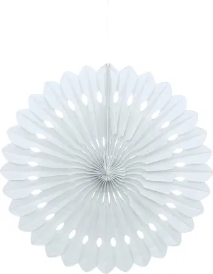 Immagine prodotto di Unique Party 64267, Ventaglio decorativo, bianco, carta, 1 pezzo, 40 cm