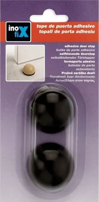 Obrázok produktu pre Inofix Flexibilná samolepiaca zarážka na dvere 2 ks Hnedá Hnedá Jedna veľkosť