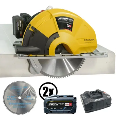Image de Scie circulaire sans fil 8320E 36V Ø 320/84T - JEPSON - 2 batteries 5.5Ah - chargeur - 608270E