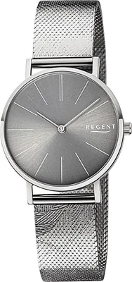 Productafbeelding van Regent dameshorloge, roestvrijstalen polsband, analoog, mesh metalen band, zilver, modelnummer D2URBA899
