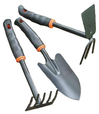 Obrázok produktu pre Sada záhradného náradia 3 ks – lopatka, hrable, motyka (31 cm)