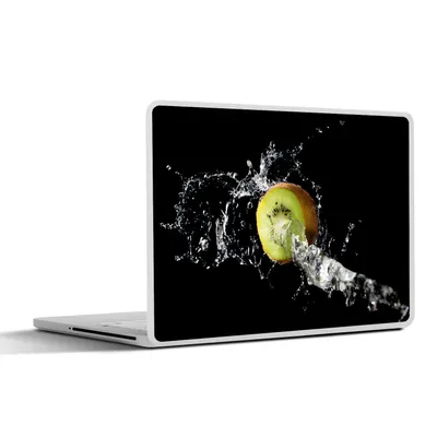 Produktbild von MuchoWow® Laptop Aufkleber Sticker Cover Kiwi - Obst - Stillleben - Wasser - Schwarz 25x18 cm - Laptop-Deko