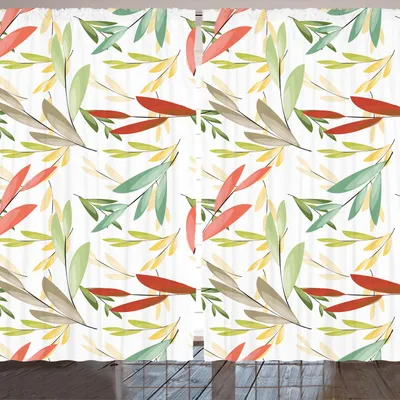 Produktbild von ARANDE Blatt Gardine, Zusammenfassung Verblaßte Blumenbilder Retro Muster Mit Altmodischer Traditionell, 280 x 260 cm, Mehrfarbig