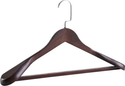 Produktbild von Breiter Schulterbügel mit stabilem Haken. Rutschfester, platzsparender Kleiderbügel für saubere und knitterfreie Kleidung.