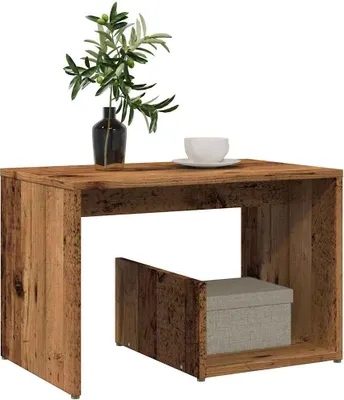 Produktbild von HOMMIE Beistelltisch - modernes Design - Flurtisch/Wohnzimmertisch - Altholz-Optik 59x36x38cm Holzwerkstoff NEU722700 - Konsolentische