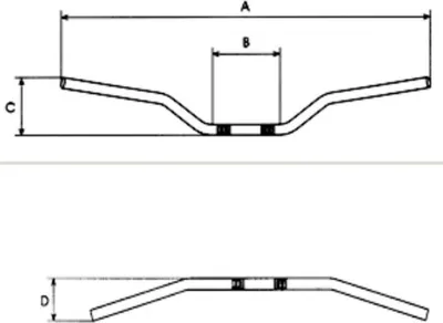 Immagine prodotto di Manubrio cromato TOMMASELLI Enduro/Cross acciaio D.22,2 mm 835mm