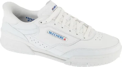 A white sneaker is shown from a side-angle on a white background.
