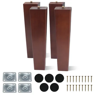 Productafbeelding van Solidchoice - 4 Stuks Houten Vervangende Meubelpoten van 20cm