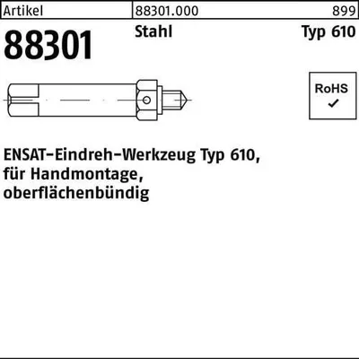 Produktbild von ENSAT-Eindreh-Werkzeug für M10 Typ 610 für Handmontage oberflächenbündig