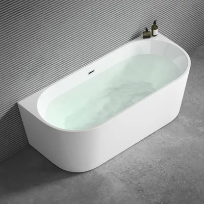 Produktbild von doporro Freistehende Design-Badewanne oval Vicenza519OA 170x75x58cm inkl. Ablaufgarnitur und Überlauf aus Acryl in Weiß und DIN-Anschlüssen