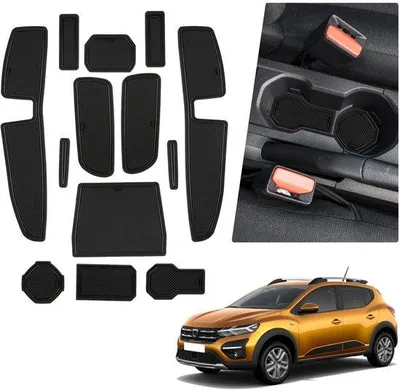 Obrázek produktu pro Gumové rohože, protiskluzové rohože do interiéru automobilu, černé