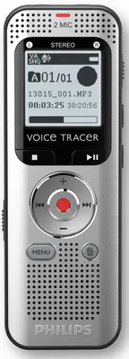 Produktbild von Philips Voice Tracer DVT2015 Diktiergerät Interner Speicher & Flash-Karte Silber