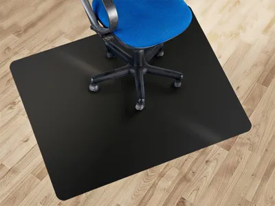 Produktbild von Bodenschutzmatten für Hartböden 90 x 120 cm rechteckig schwarz