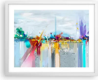 Produktbild von Gerahmtes Poster - Weißer Rahmen - Abstraktion modern - 50x40 cm - Wand Bild - Wanddeko - Wandbilder - Kunstposter - Wandposter - Bilderrahmen - Bilder - Kunstdruck - Wandbild - P2WAA50x40-4028