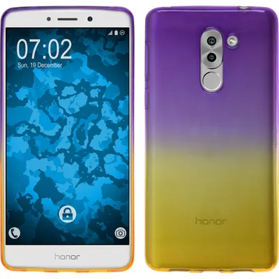 Produktbild von PhoneNatic Case kompatibel mit Huawei Honor 6x - Design:05 Silikon Hülle Ombrè + 2 Schutzfolien