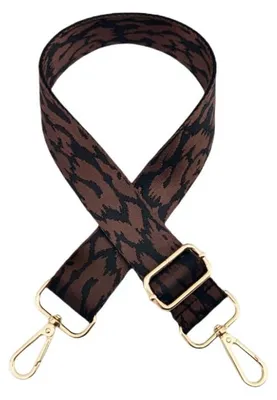 Produktbild von Verstellbarer Taschengurt - Leopard-Muster - Ersatz-Schultergurt für Handtaschen - 72-130 cm - Kaffee