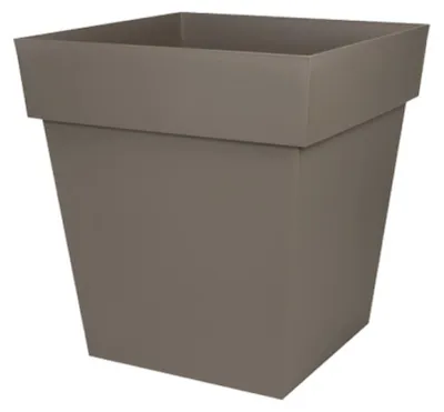 Produktbild von EDA Blumentopf Toskana - quadratisch - taupe - Kunststoff - 32 cm