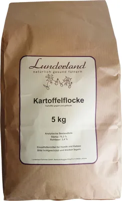 Produktbild von Lunderland Kartoffelflocke 5kg BARF gegart und geflockt