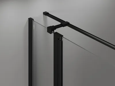 Produktbild von Mexen Mist T Duschkabine rechts, 105 x 85 cm, schwarzer Rahmen, schwarz - 8A4T-105-085-70-70-P