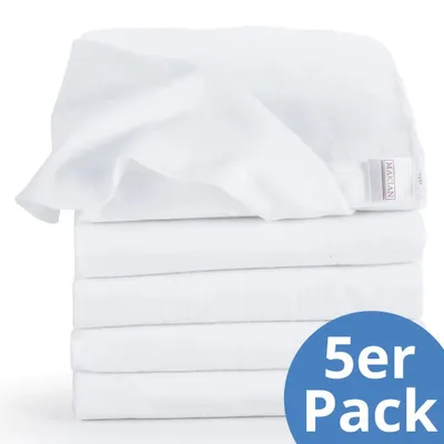 Produktbild von Makian Moltontuch 5er Pack 80 x 80 - Weiß