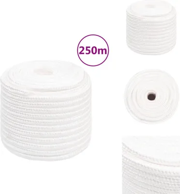 Produktbild von vidaXL Bootsseil Weiß 16 mm 250 m Polypropylen -  Seile