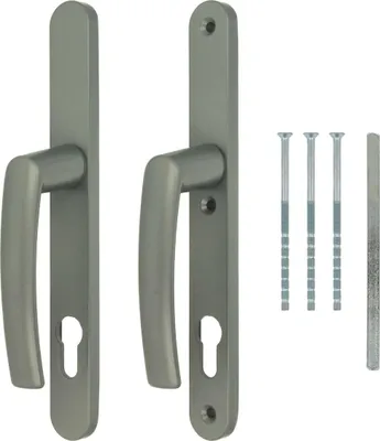 Produktbild von Türgriff / Türdrücker / Türklinke / Drückergarnitur DHS 92mm (Schildbreite 28mm) - Dunkelsilber F9