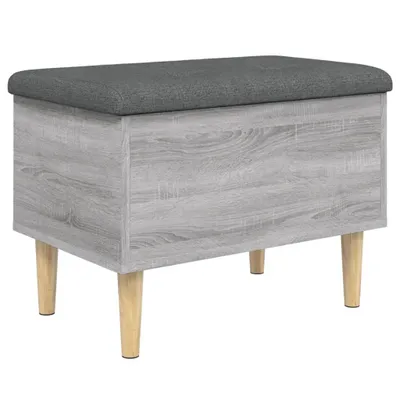 Produktbild von Sitzbank mit Stauraum Grau Sonoma 62x42x46 cm Holzwerkstoff