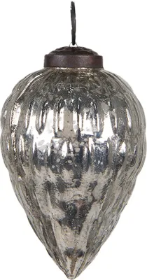Produktbild von Clayre & Eef Weihnachtskugel Ø 6 cm Silberfarbig Glas