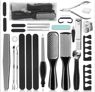 Produktbild von Professionelle 30-teilige Fußpflege-Kit, Fußpflege-Tools, Geeignet für Fußnagel-Entferner für Heim- und Salonpflege