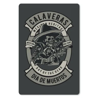 Produktbild von MuchoWow® Mauspad Mousepad Skelett - Polizei - Pistole - Vintage 40x60 cm - Mousepads - Maus Mat - Pad - Mausunterlage - Schreibtisch Accesoire