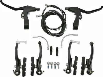 Produktbild von BDCP Alu V-brake komplett Bremsenset VR und HR schwarz