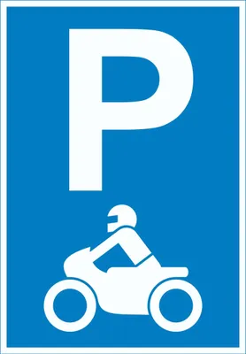 Produktbild von Motorrad Parkplatz Schild Biker Parkplatz A0 (841x1189mm)