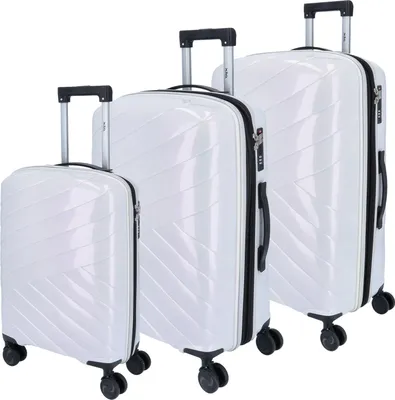 Produktbild von DYX 4 Rollen Trolley 3er Set S/M/L Dubai weiß