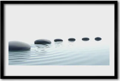 Produktbild von Bild 60x40 MDF-Rahmen Wandkunst Wasser Steine ​​Kunst
